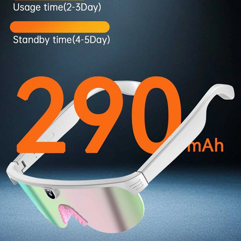 AI Smart HD 800W Camera Bluetooth Call Translation Video with Translation Sunglasses Call Music HD Color Change Sports Glasses