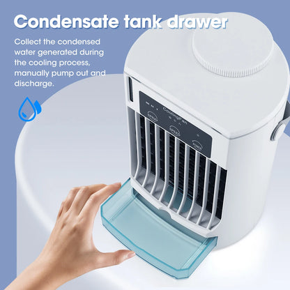 Rechargeable Portable Desktop Air Cooler with Mist Spray for Home & Office