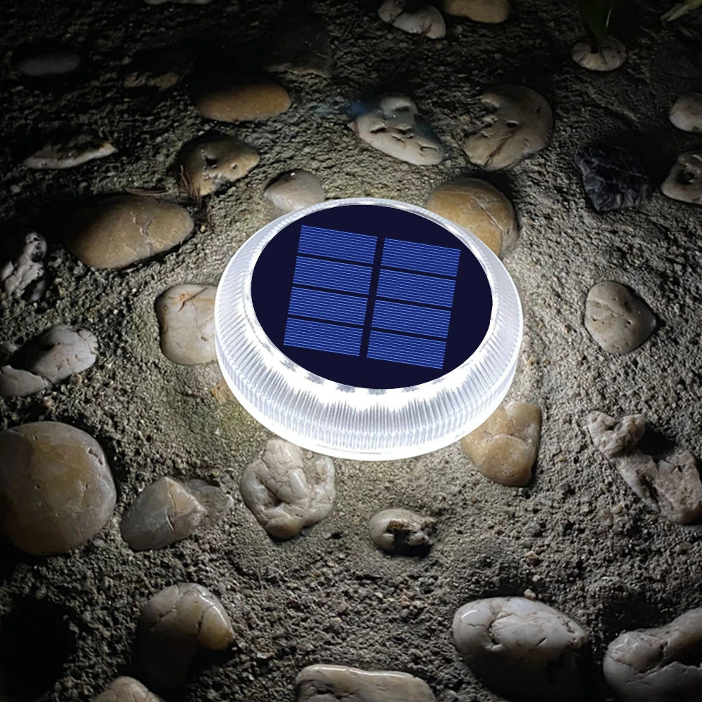 Solar Driveway Lights Solar Dock Lights Blue Solar Deck Lights Outdoor IP68 Waterproof Stick Pathway Outdoor Solar Deck Lights