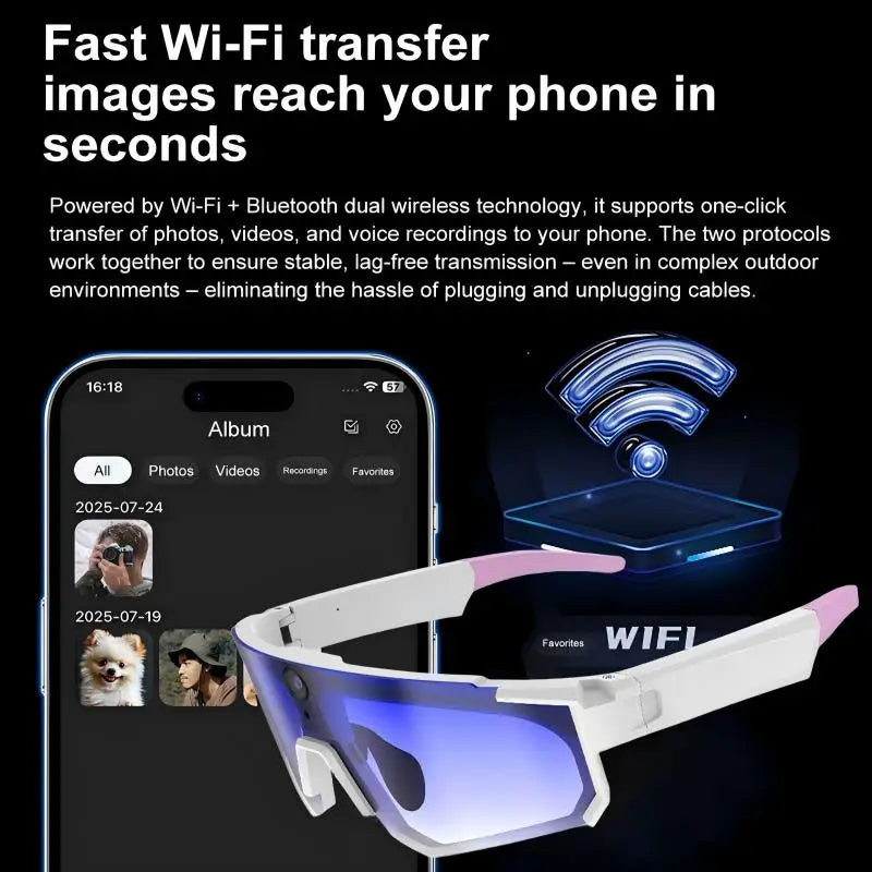 Xiaomi AI Smart Glasses with 1080P Camera, 8MP Photos, Dual Mic & 32GB Storage
