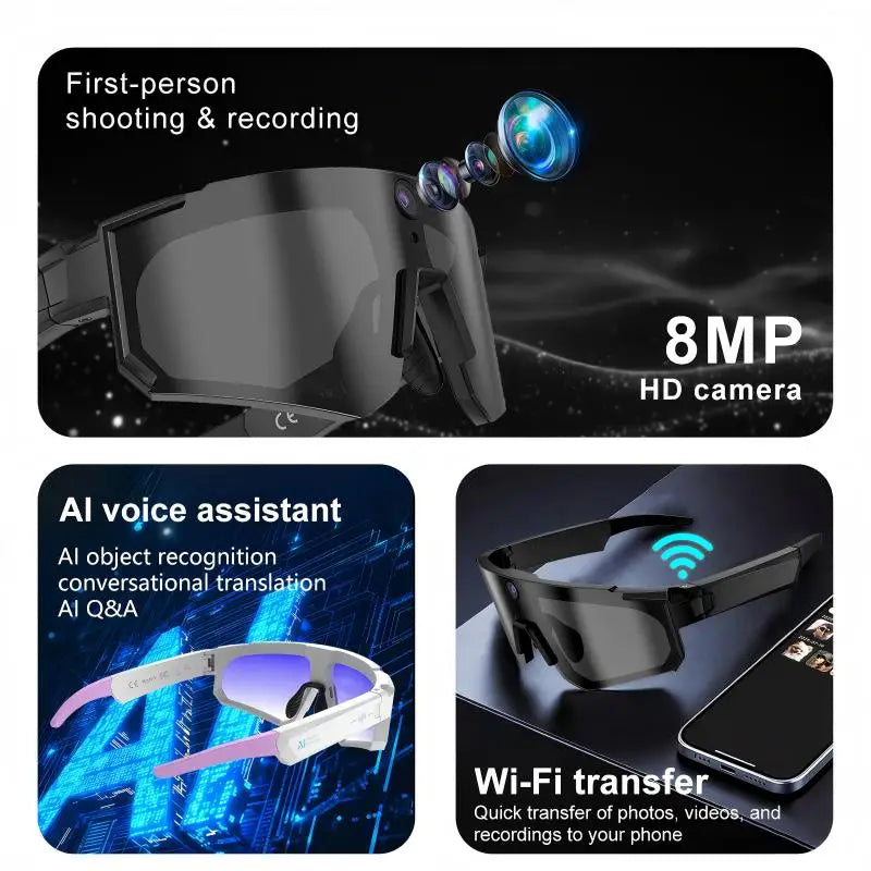 Xiaomi AI Smart Glasses with 1080P Camera, 8MP Photos, Dual Mic & 32GB Storage