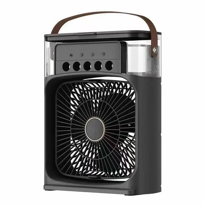 Lenovo USB Rechargeable Desktop Air Cooler with Mist Spray & LED Night Light