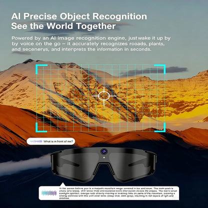 Lenovo AI Smart Camera Glasses with Anti-Shake Recording for Cycling & Outdoor Sports