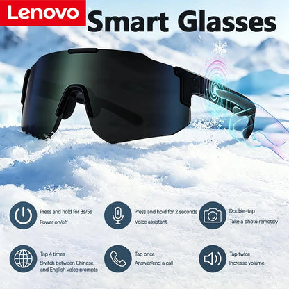 Lenovo Bluetooth Smart Audio Glasses for Cycling, Driving & Sports
