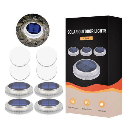Solar Driveway Lights Solar Dock Lights Blue Solar Deck Lights Outdoor IP68 Waterproof Stick Pathway Outdoor Solar Deck Lights