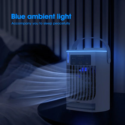 Rechargeable Portable Desktop Air Cooler with Mist Spray for Home & Office