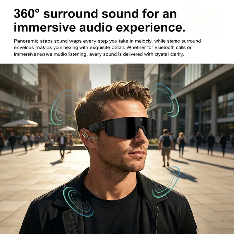 Lenovo AI Smart Camera Glasses with Anti-Shake Recording for Cycling & Outdoor Sports