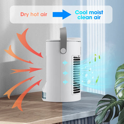 Rechargeable Portable Desktop Air Cooler with Mist Spray for Home & Office