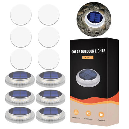 Solar Driveway Lights Solar Dock Lights Blue Solar Deck Lights Outdoor IP68 Waterproof Stick Pathway Outdoor Solar Deck Lights