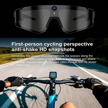 Lenovo AI Smart Camera Glasses with Anti-Shake Recording for Cycling & Outdoor Sports