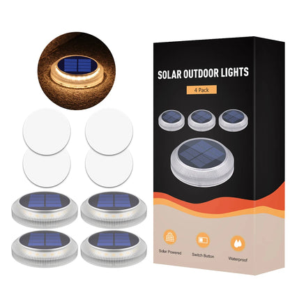 Solar Driveway Lights Solar Dock Lights Blue Solar Deck Lights Outdoor IP68 Waterproof Stick Pathway Outdoor Solar Deck Lights