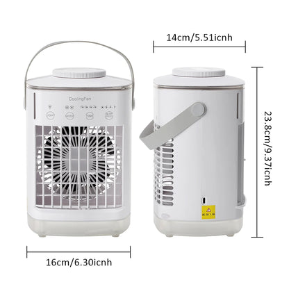 Rechargeable Portable Desktop Air Cooler with Mist Spray for Home & Office