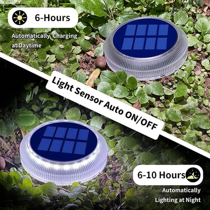 Solar Driveway Lights Solar Dock Lights Blue Solar Deck Lights Outdoor IP68 Waterproof Stick Pathway Outdoor Solar Deck Lights